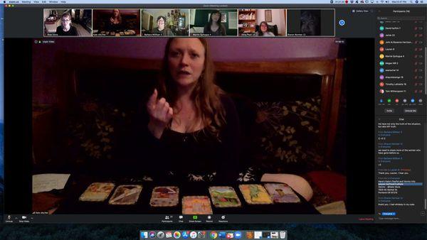 An online Group Tarot session.