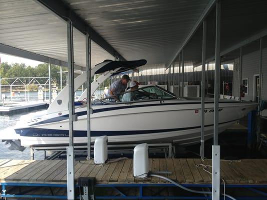 The boat I rented! 23' Regal. Was a blast!