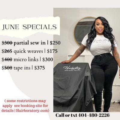 June specials