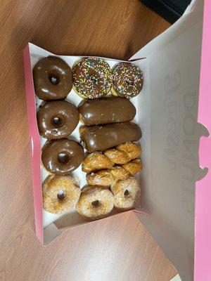 Mix of delicious donuts