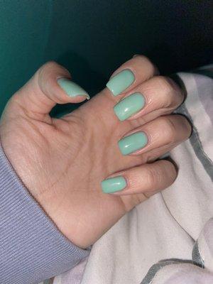 Sage Green Gel Manicure