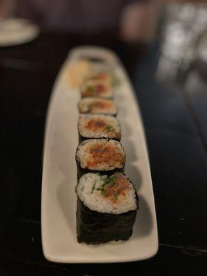 Spicy Yellowfin Tuna Sushi Roll