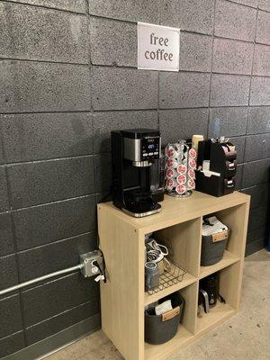 Coffee station.