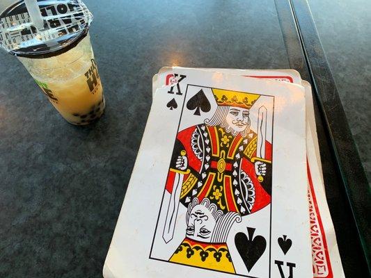 Not a teeny tiny tea, but a gigantic deck of cards