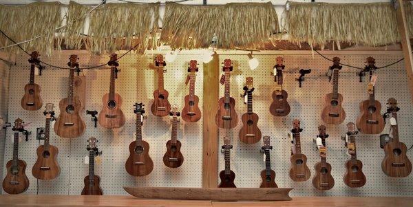 Some of our high-end Ukes come try them out!