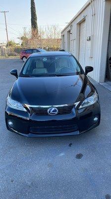 2012 Lexus ct200t front bumper & hood failing previous paint job repaired (after)