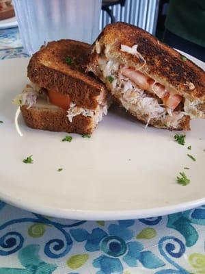 Crab grilled cheese-amazing! Even better paired with the Manhattan seafood chowder!