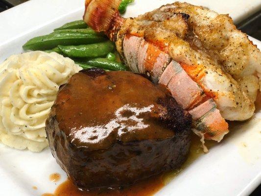 Surf N' Turf: Filet Mignon | Lobster Tail