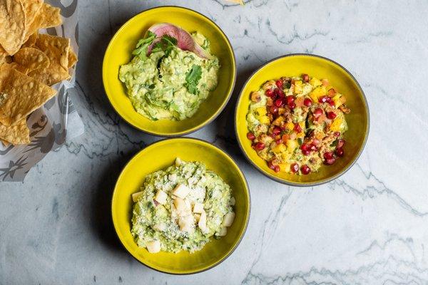 Classic, Nogada, and Puesto Perfect Guacamole