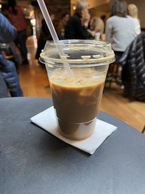 Iced oat milk latte