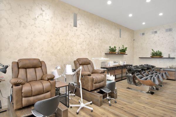 Pedicure chairs and hair washing stations  - ChaViv Hair