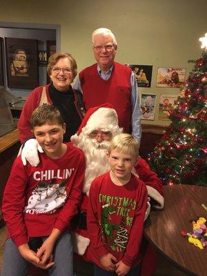 Breakfast with Santa this morn at Crossroads! Santa has known Jerry since he was a boy. A good time was had by all