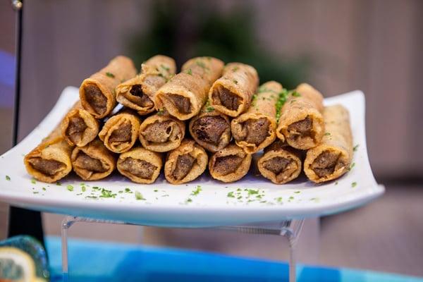 Moroccan Cigars. Spicy Beef Rolled in Phyllo. Amazing Appetizer