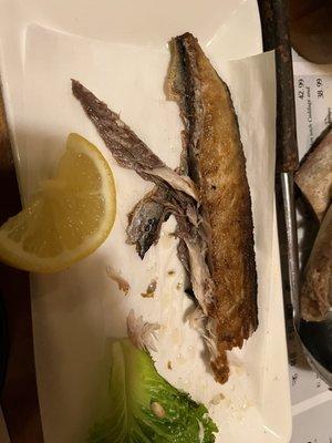 Panfried mackerel