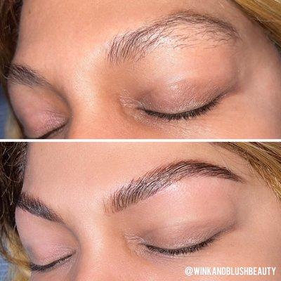 Brow Threading and Tint