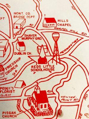 Map Placemat of the Grady area