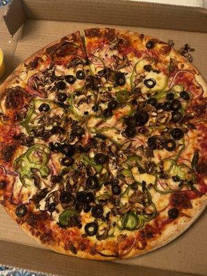 well done Veggie Pizza. so good