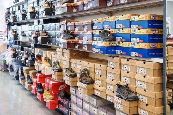 Shot of Popular Brand Section (I.e. Croc Shoe Wall)