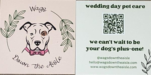 Wags Down The Aisle, wedding day pet care