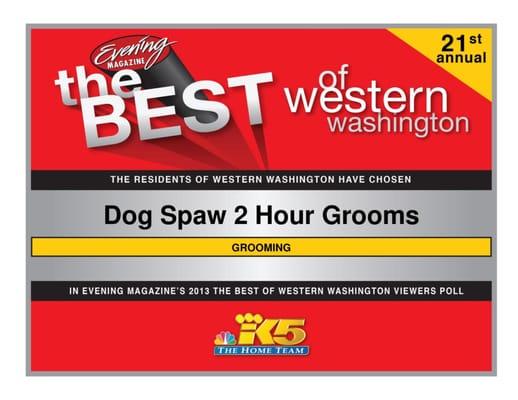 Voted Best of Western Washington back to back years 2013 and 2014