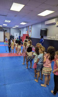 Girl Scout Group working on their Physical Fitness