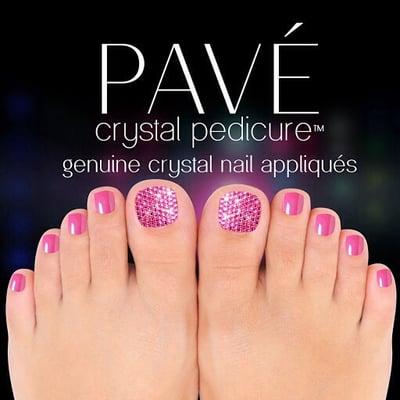 Come in and try our Pave Crystal Pedicure!  Now $45.00