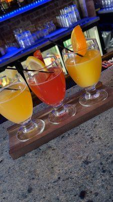 mimosa flight . you can pick 3 options and the had a total of 5 flavors