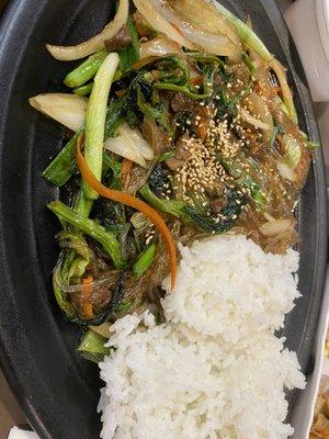 Japchae rice entree