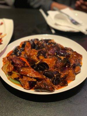 Braised Eggplant with Garlic and Chili (Savory/Sweet and the Wood Ear Mushroom was such a chewy addition to the dish)