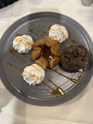 Old Fashioned Apple Dumpling with Chocolate Ice Cream