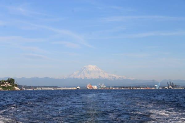 We were lucky to get to parasail with a clear view of Mt. Rainier on a sunny day!