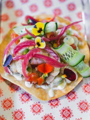 Shrimp Ceviche Tostada