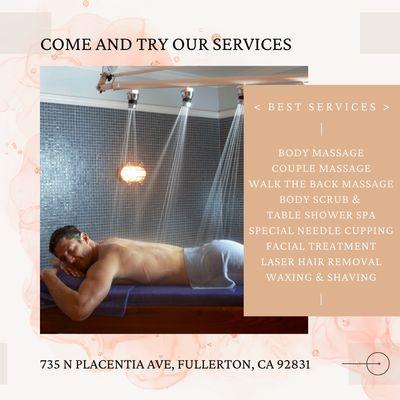 Come and try our services