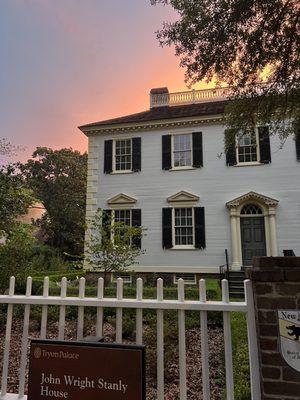 Eerie sunset over Stanly House