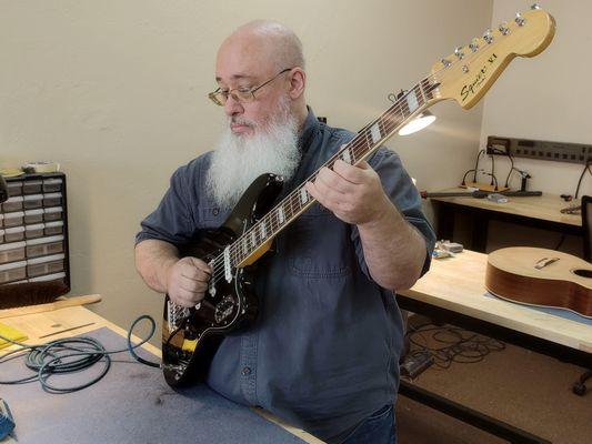 Baritone guitar Setup.