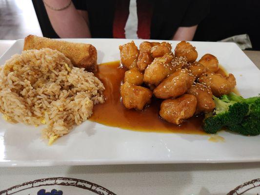 Sesame chicken lunch