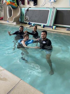 Best aquatic therapy I have ever experienced! Love support and fun...my handicap sister leaves with a smile on her face every time!