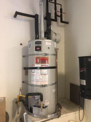 New Bradford White 75 Gallon Water Heater we Installed in Redwood City area. We can get your hot water heater fixed fast too.