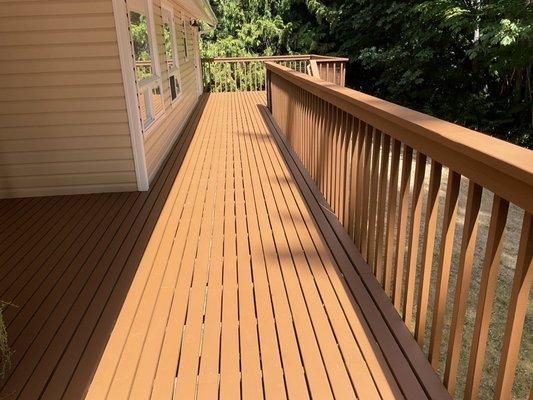 Repaired deck