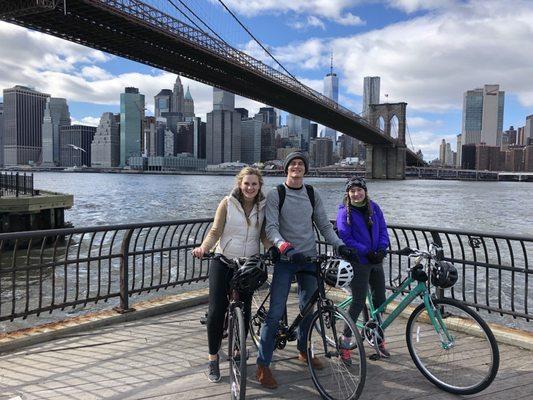 24 hours a total of 41.45 miles 3 boroughs - Manhattan, Brooklyn, Queens  Thanks to Liberty Cycles.  We will most definitely be back.