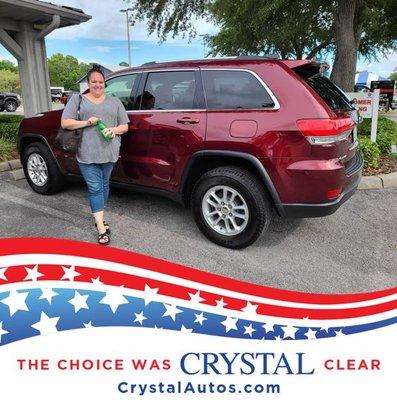 Congratulations to Ms. Rogers on the purchase of her 2018 Jeep Grand Cherokee! Welcome to Florida!