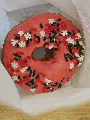 Festive cake donut