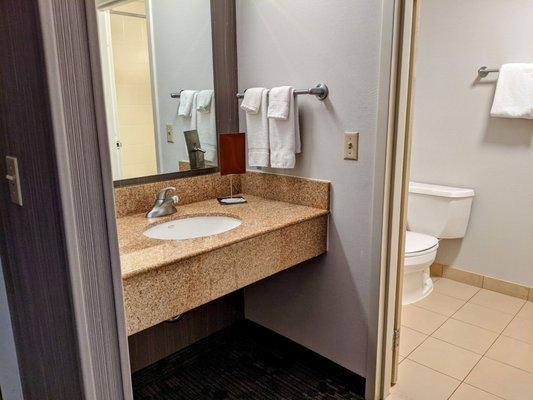 Bathroom sink area