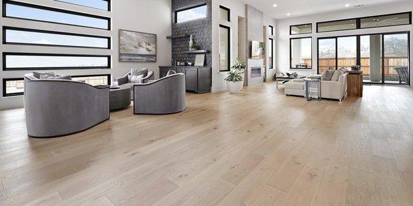 Wide plank wood flooring