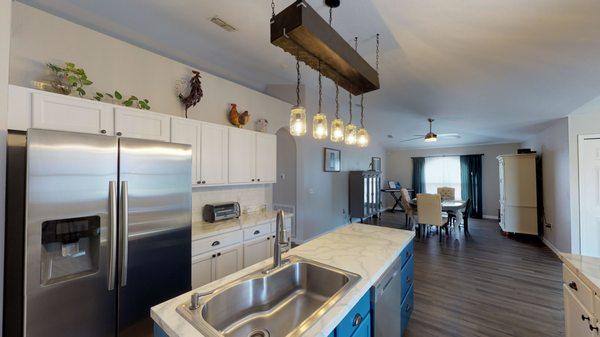 Second sink in the island of this Eagle Lake home