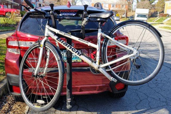 My clean bike courtesy of Baynesville Bicycle Shop! :-)