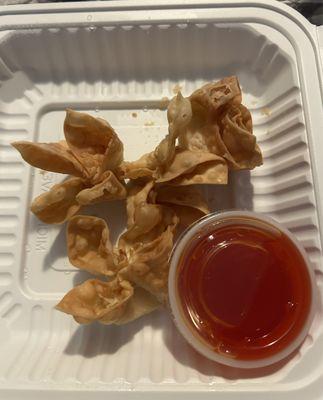 Cream Cheese Wontons and Sweet and Sour Sauce