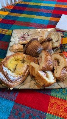 Selection of pastries, etc.