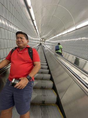 I'm so done with this vertigo-inducing escalator.  It's sooo long!