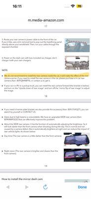 States to not place inside car and to buy an in rear camera if this is the case